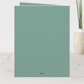 Feestelijke groene en witte script Kerstmis foto Kaart (Achterkant)