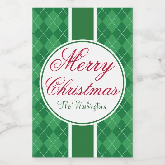 Feestelijke Groene Eten en Drank Etikettenreeks Voedselcontainer Etiket (Enkel label)