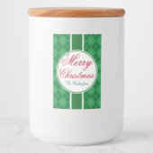 Feestelijke Groene Eten en Drank Etikettenreeks Voedselcontainer Etiket (Voorkant)