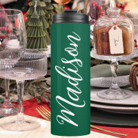 Feestelijke Groene Kerst Wit Handgeschreven Naam