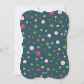 Feestelijke groene Polka Dot Photo Holiday Kaart (Achterkant)