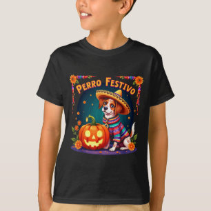 Feestelijke Halloween Hond T-shirt