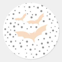 Feestelijke Halloween servies zwart en Sinaasappel Ronde Sticker