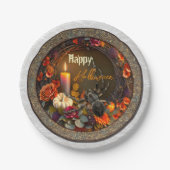 Feestelijke Halloween Spider Papieren Bordje (Voorkant)