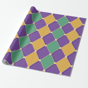 Feestelijke Harlequin Diamond Pattern Cadeaupapier