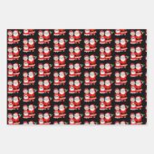 Feestelijke heer en mevrouw Claus Kerstmis Inpakpapier Vel (Voorkant 2)