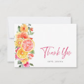 Feestelijke Heldere Bloemen Bloemencitrus Bedankkaart (Voorkant)