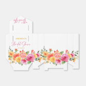 Feestelijke heldere bloemen snijden citrus bruilof bedankdoosjes (Uitgevouwen)