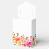 Feestelijke heldere bloemen snijden citrus bruilof bedankdoosjes (Geopend)