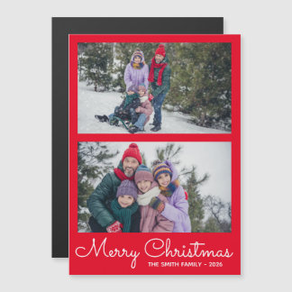 Feestelijke Helderrode Familiefotocollage 2
