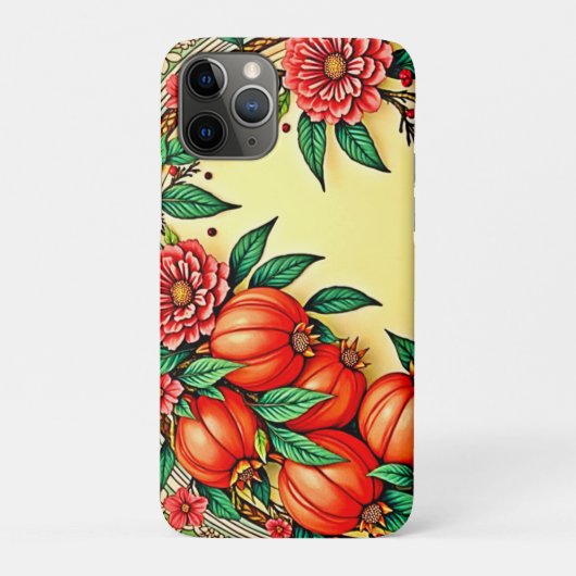 Feestelijke Herfst Bloemen Illustratie Ontwerp Case-Mate iPhone Case (Achterkant)