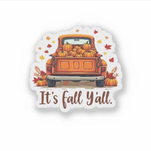 Feestelijke Herfst Oogst Ontwerp Vieren Herfst Zee Sticker (Voorkant)