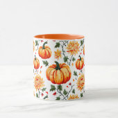 Feestelijke herfstpompoenen en chrysanten mok (Midden)