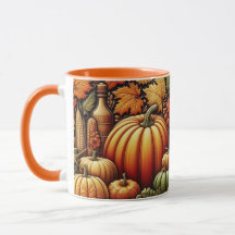Feestelijke herfstseizoen Oogst Pompoenen Koffie M