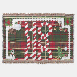 Feestelijke "HO HO" Christmas Fleece & Sherpa Blan Deken