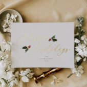 Feestelijke Holly Folie Holiday Kaart