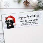 Feestelijke hond Labrador Schattigee kerst terug a Etiket