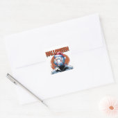Feestelijke honkbal: Halloween ontmoet Kerstmis Vierkante Sticker (Envelop)