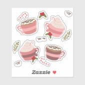 Feestelijke Hot Cocoa Mokken Doodle Sticker Pack (Vel)