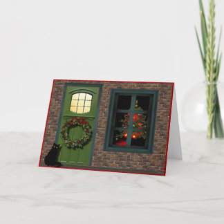 Feestelijke Huis Kerst Kaart