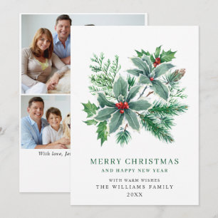 Feestelijke Hulst Bes 3 FOTO Kerst Groet Feestdagenkaart