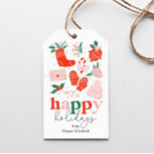 Feestelijke iconen cadeaulabel