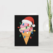 Feestelijke ijsjes met kerstverlichting en kerstma kaart (Voorkant)
