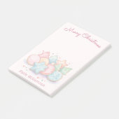 Feestelijke ijskoekjes Schattige Roze Kerst Post-it® Notes (Schuin)