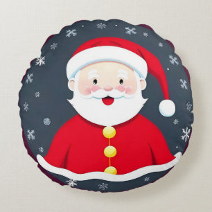 Feestelijke illustratie met kerstman rond kussen