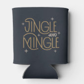 Feestelijke Jingle en Mingle Holiday Design Blikjeskoeler (Achterkant)