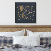 Feestelijke Jingle en Mingle Holiday Design Canvas Afdruk (Insitu (Slaapkamer))