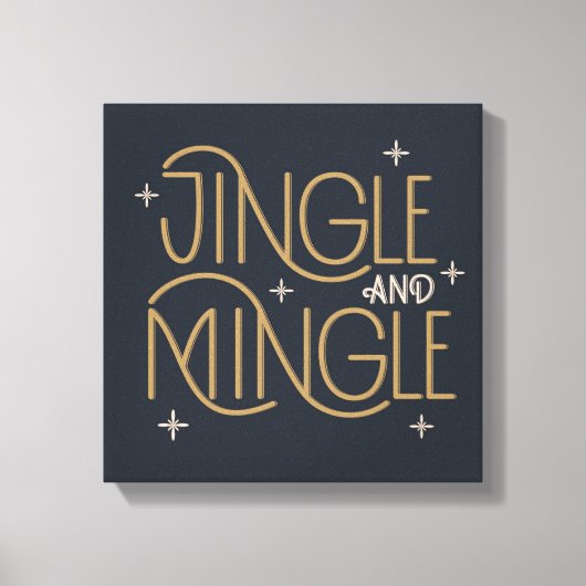 Feestelijke Jingle en Mingle Holiday Design Canvas Afdruk (Voorkant)