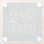 Feestelijke Jingle en Mingle Holiday Design Glazen Onderzetter (Achterkant)