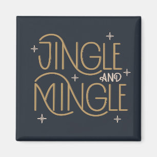 Feestelijke Jingle en Mingle Holiday Design Magneet