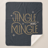 Feestelijke Jingle en Mingle Holiday Design Sherpa Deken (Voorkant)