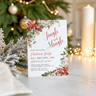 Feestelijke Jingle en Mingle Kerstparty Kaart