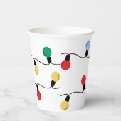 Feestelijke Jingle & Mingle Kleurrijke Kerstverlic Papieren Bekers (Rechts)