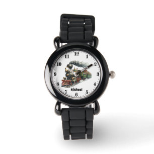Feestelijke jongens Kersttrein naam toevoegen Horloge