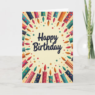 Feestelijke Kaarscirkelfolder Kaart