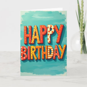 Feestelijke Kaart met Vette Letters