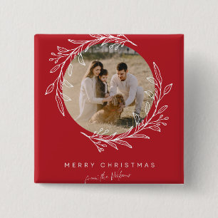 Feestelijke Kalmijnspeld! ✨ Aangepaste Kerst Knop Vierkante Button 5,1 Cm