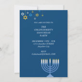 Feestelijke Kat Vermomd Speelse Hanukkah Feest Kaart (Achterkant)