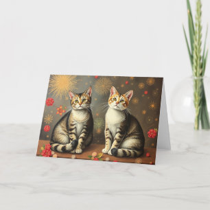 Feestelijke katten Kaart