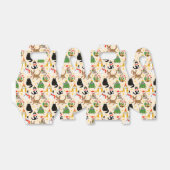 Feestelijke Katten Kerstpatroon Bedankdoosjes (Uitgevouwen)