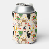 Feestelijke Katten Kerstpatroon Blikjeskoeler (Blikje Achterkant)