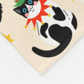 Feestelijke Katten Kerstpatroon Fleece Deken (Hoek)