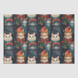 Feestelijke Katten Vakantie Inpakpapier Tissuepapier