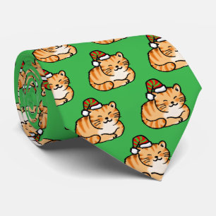 Feestelijke Kattenkerstmis - Knuffelkat met Kerstm Stropdas