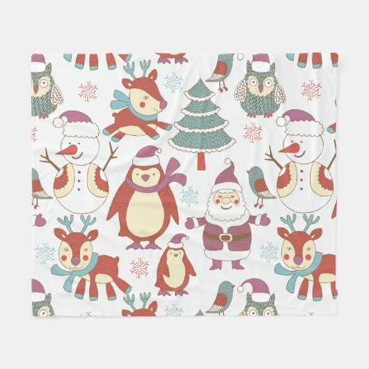 Feestelijke kerst: achtergrond fleece deken (Voorkant (Horizontaal))