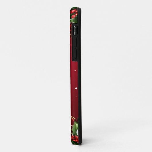 Feestelijke Kerst Achtergrond met Holly, Berries Case-Mate iPhone Case (Achterkant/links)
